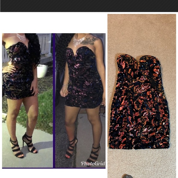 kaylee Kollection Dresses & Skirts - 💙💚💜💖BEAUTIFUL Sequence Occasion Dress Size Med.